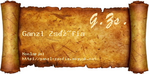 Ganzl Zsófia névjegykártya